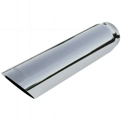 Exhaust Tip 3_in Cut Angle Polished SS 2.5_in Weld-On Flowmaster
